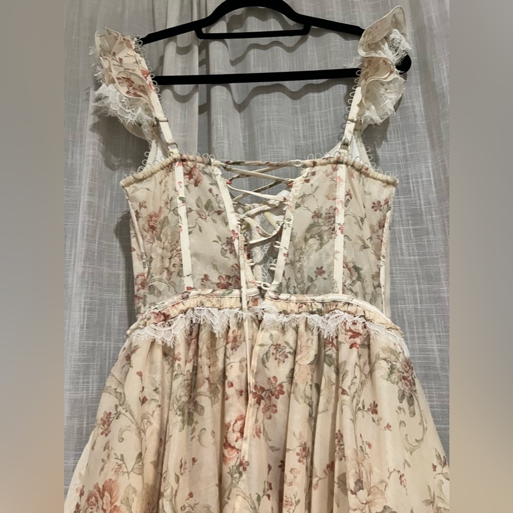 Yellow V. Chapman Ruffled Gown - Picture 6 of 9